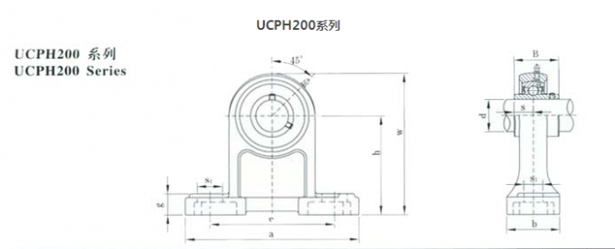 High Center Cast Iron Pillow Block Bearing UCPH205 Dustproof / Sealing  Housed Units