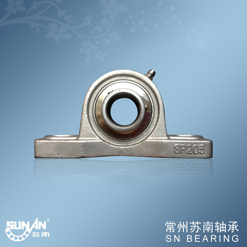 Industrial Stainless Steel Pillow Block Bearing SSUCP205 , Mounted Ball Bearing Unit