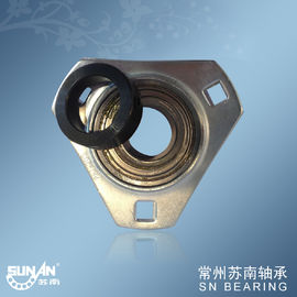 China Three Bolt Stamped Steel Pillow Block Bearings , Sealed Flange Bearing SAPFT206 factory